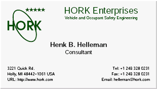 [ HORK business card ]